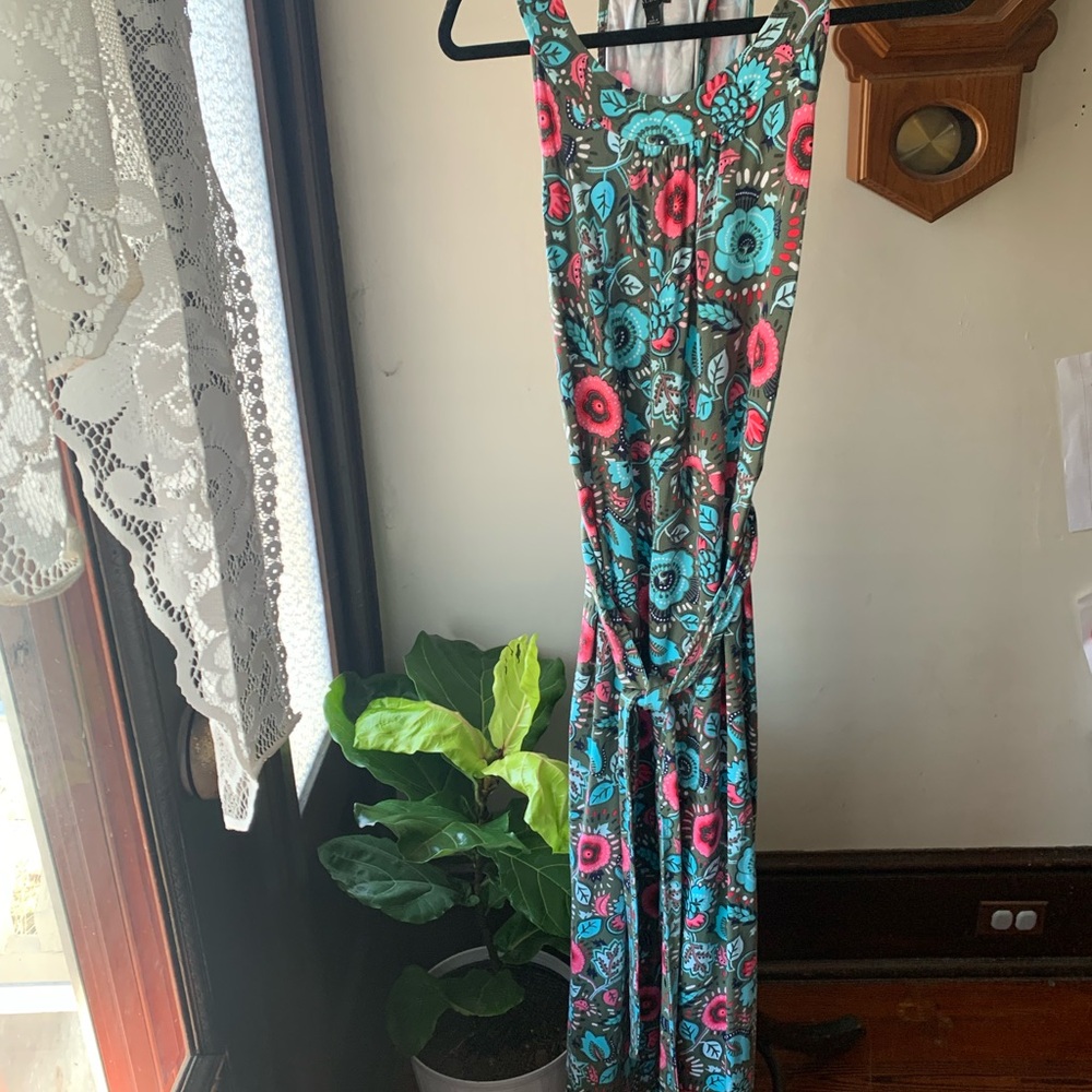 Talbots Gray and Pink Dress